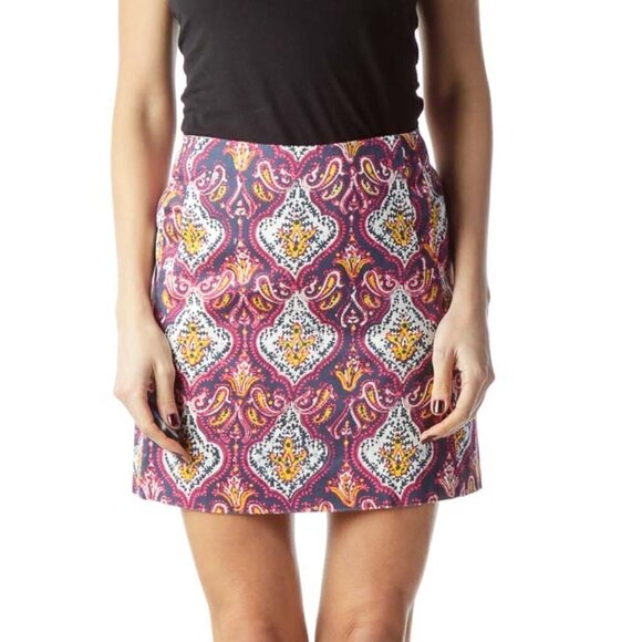 J. Crew Dresses & Skirts - J.Crew Multicolored Printed Pocketed Mini Skirt